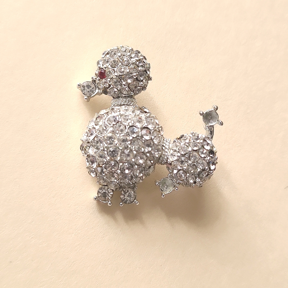 Rhinestone Dog Pin